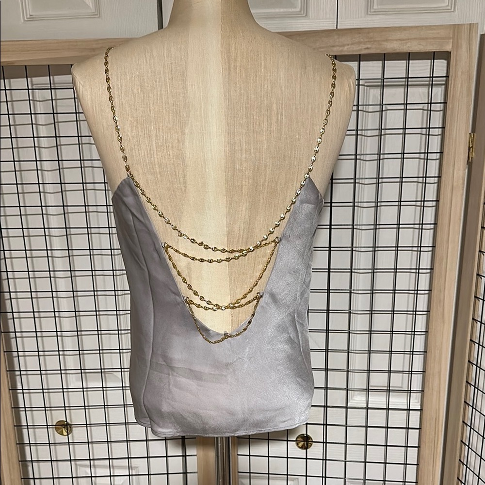 Gray Sleeveless Camisole Top